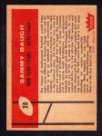 1960 Fleer Sammy Baugh Football Card