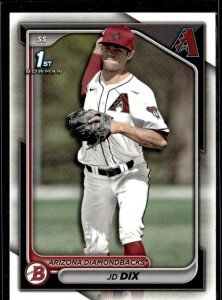 JD Dix 2024 Bowman Draft Arizona Diamondbacks 5 Cards