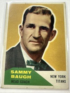 1960 Fleer Sammy Baugh #20 Football Card