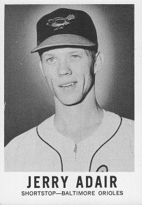 1960 Leaf Baseball Card #28 Jerry Adair