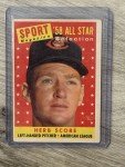 1958 Topps All Star Herb Score Card #495