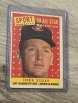 1958 Topps All Star Herb Score Card #495