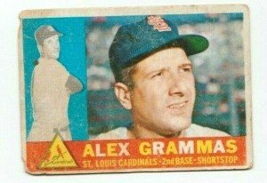 1960 Topps Alex Grammas #168 St. Louis Cardinals