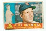 1960 Topps Alex Grammas #168 St. Louis Cardinals