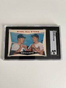 1960 Topps Mickey Mantle Card #160 SGC 5