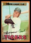1967 Topps Norm Cash #198 Detroit Tigers Card