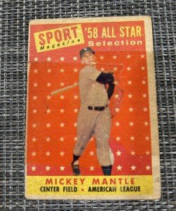 1958 Topps Mickey Mantle All Star Card #487