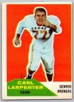 1960 Fleer #60 Carl Larpenter Denver Broncos Card