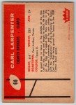 1960 Fleer #60 Carl Larpenter Denver Broncos Card