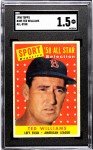 1958 Topps All-Star Selection Ted Williams Card