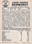 1960 Leaf Baseball Lou Berberet Card #24