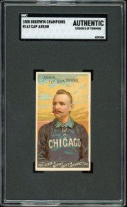 1888 Goodwin Champions Cap Anson Baseball Card