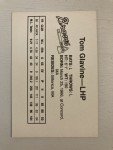 1989 Tom Glavine Atlanta Braves Stadium Giveaway Card