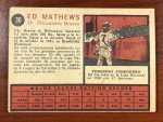 1962 Topps Venezuelan Eddie Mathews Rare Card