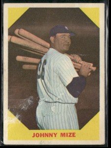 Johnny Mize 1960 Fleer Baseball Card #38
