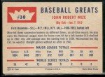 Johnny Mize 1960 Fleer Baseball Card #38