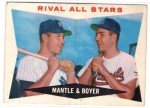 1960 Topps Mickey Mantle Ken Boyer Rival Card