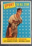 1958 Topps Warren Spahn All-Star Card #494