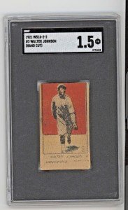 Walter Johnson 1920 W516 Strip Card #3