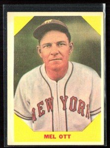 Mel Ott 1960 Fleer Baseball Card #36