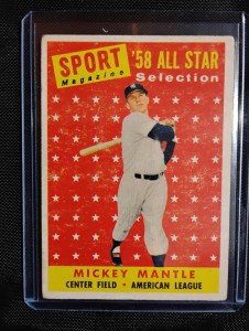 1958 Topps Mickey Mantle #487 All-Star Card