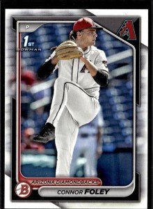 Connor Foley 2024 Bowman Draft Cards - Diamondbacks Lot
