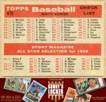 1958 Topps All-Star Managers Sport Magazine Cards