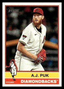 2025 Topps Heritage A.J. Puk Arizona Diamondbacks Card