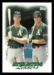 1988 Topps Athletics Leaders Mark McGwire/Jose Canseco