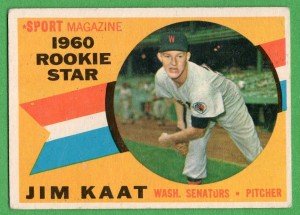 1960 Topps Jim Kaat Rookie Card Washington Senators