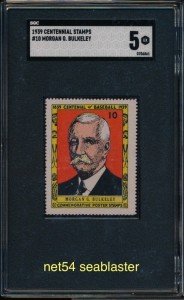 1939 Baseball Centennial Stamps Morgan Bulkeley SGC 5