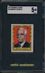 1939 Baseball Centennial Stamps Morgan Bulkeley SGC 5