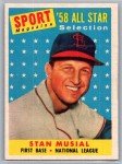 1958 Topps Sport Magazine Stan Musial All-Star Card