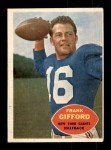 1960 Topps Frank Gifford NY Giants Card