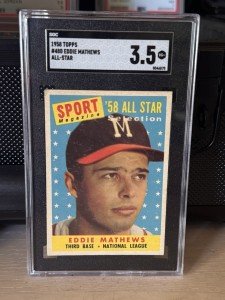 1958 Topps Eddie Mathews All Star Card #480