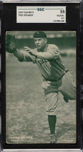 1927 Tris Speaker HOF Exhibit Card SGC 4.5