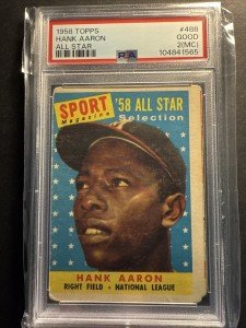 1958 Topps Hank Aaron All-Star Sports Card #488