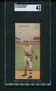 1911 T201 Mecca Double Folders Chief Bender Card