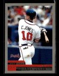 2000 Topps Chipper Jones #180 Atlanta Braves Card