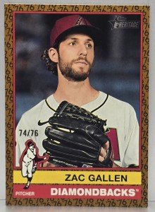 2025 Topps Heritage Zac Gallen Arizona Diamondbacks Card