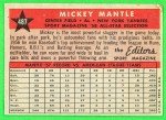 1958 Topps Mickey Mantle All-Star Card #487