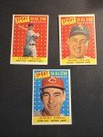 1958 Topps Baseball All-Star Card Lot - 3 Players