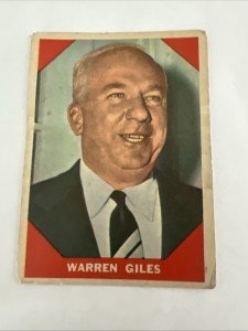 1960 Fleer Warren Giles HOF Sports Card