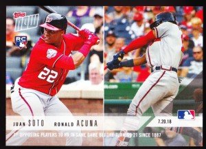 Juan Soto & Ronald Acuña 2018 Topps Card