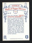 1983 Donruss Grover Cleveland Alexander Baseball Card