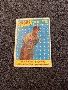 1958 Topps Sport Magazine Warren Spahn #494 Card