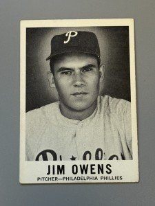 1960 Leaf Baseball Card #39 Jim Owens