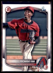 2025 Bowman Ricardo Yan Arizona Diamondbacks Card Lot