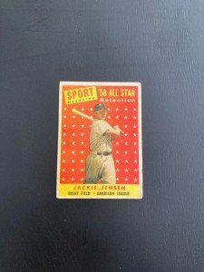 1958 Topps Jackie Jensen All-Star Card #489