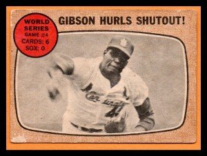 1968 Bob Gibson Venezuelan Topps Baseball Card #154